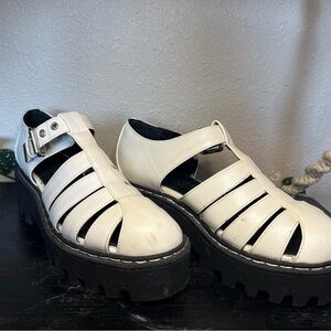 White Strappy Platform Shoes